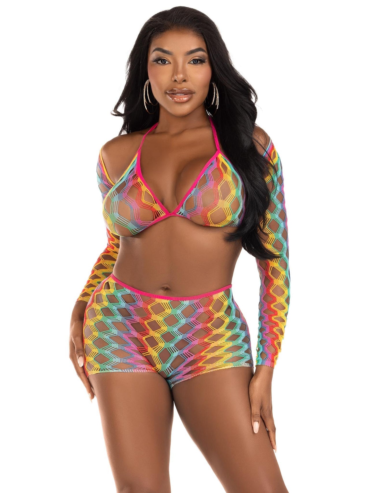 Rainbow Shrug Set