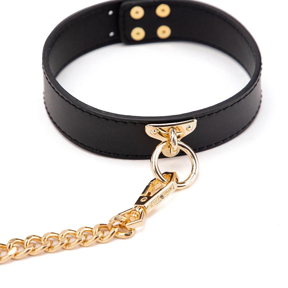 Faux Leather Collar and Leash