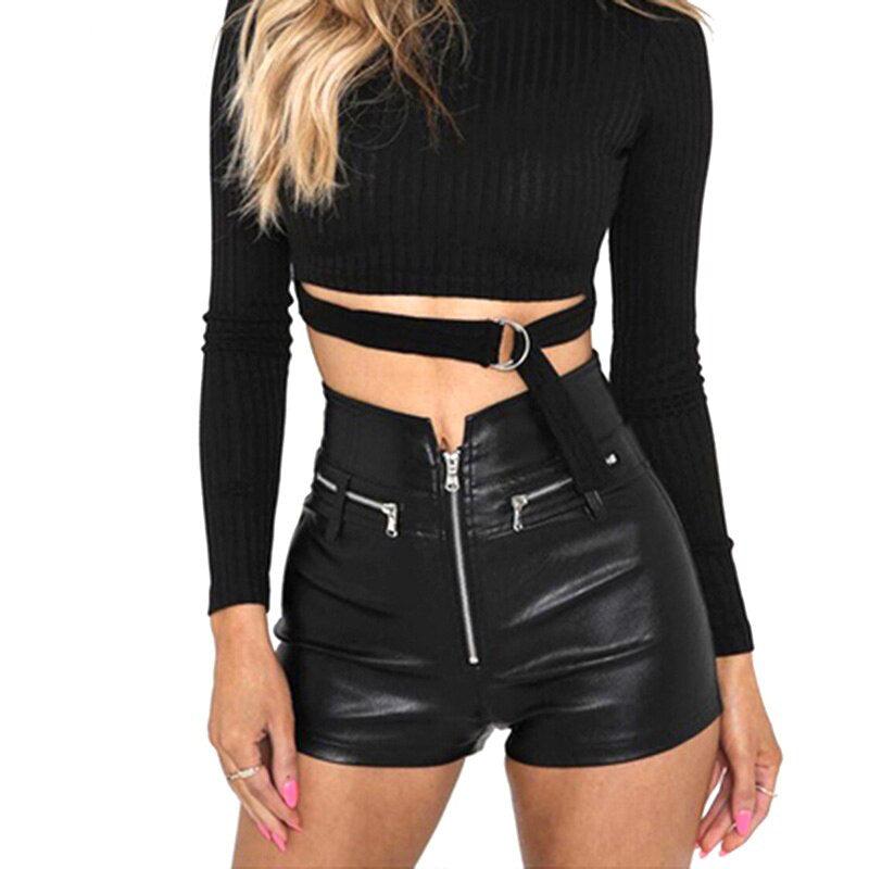 High Waist Solid Short